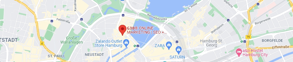Anfahrt und Kontakt zu G38 ONLINE MARKETING in Hamburg Innenstadt